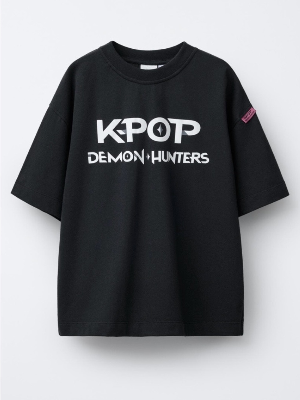 Zara Girls KPop Demon Hunters HUNTR/X Graphic T-Shirt Black 6-7